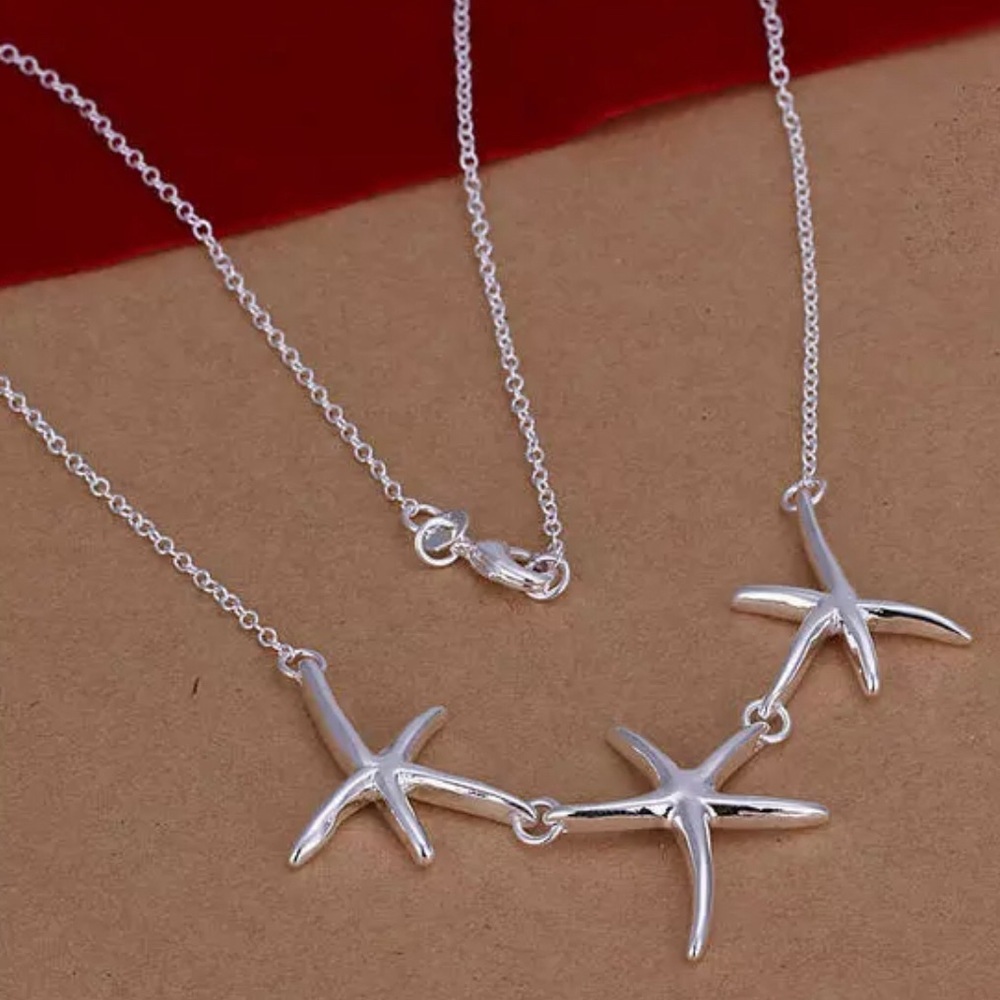 New Sterling Silver Starfish Necklace